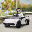 MACCHINA ELETTRICA PER BAMBINI A 12V LICENZA LAMBORGHINI CON CLACSON E TELECOMANDO, 107.5X63X42 CM, BIANCA