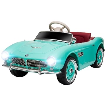 MACCHINA ELETTRICA PER BAMBINI A 2 PORTE CON LICENZA BMW 507, CON CLACSON E TELECOMANDO, 115X55X47 CM, VERDE