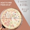 FORNO PER PIZZA PIEGHEVOLE E PORTATILE CON PALA E PIETRA, IN ACCIAIO E LEGNO, 81X40X72 CM, NERO