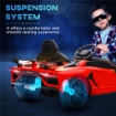 MACCHINA ELETTRICA PER BAMBINI A 12V LICENZA LAMBORGHINI CON CLACSON E TELECOMANDO, 107.5X63X42 CM, ROSSA