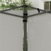 SET 2 PARETI LATERALI PER GAZEBO 3X3 M E 3X6M CON FINESTRE, IN PE E PLASTICA, 293X193 CM, BIANCO