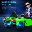 MACCHINA ELETTRICA PER BAMBINI A 12V LICENZA LAMBORGHINI CON CLACSON E TELECOMANDO, 107.5X63X42 CM, VERDE