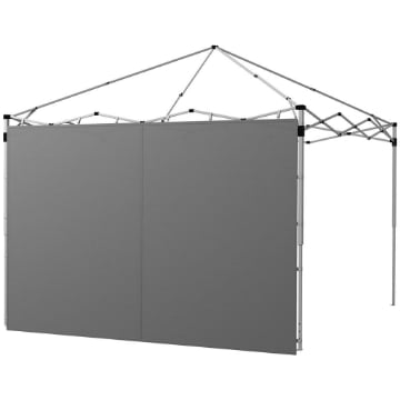 PARETI GAZEBO 3X3 E 3X6 M IN TESSUTO OXFORD GRIGIO CON CHIUSURE AD ANELLO E A GANCIO