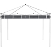 PARETI GAZEBO 3X3 E 3X6 M IN TESSUTO OXFORD GRIGIO CON CHIUSURE AD ANELLO E A GANCIO