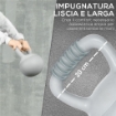 KETTLEBELL 12KG IN PVC E SABBIA METALLICA PER ALLENAMENTO SPALLE E BICIPITI, 22X22X29 CM, GRIGIO