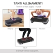 STEP FITNESS PER ALLENAMENTO A CASA E PALESTRA, IN PP CON ALTEZZA REGOLABILE 10CM E 15CM, 68X29CM NERO E GRIGIO