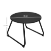 TAVOLINO DA ESTERNI Ø48X37 CM IN METALLO NERO CON PIEDINI REGOLABILI