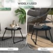 TAVOLINO DA ESTERNI Ø48X37 CM IN METALLO NERO CON PIEDINI REGOLABILI