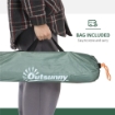 TENDA DA CAMPEGGIO 2 POSTI CON PORTA A CERNIERA, ZANZARIERA E SACCA DI TRASPORTO, 206X185X120CM, VERDE