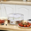 YOGURTIERA 20W DA 1.5L CON 7 VASETTI E DISPLAY A PULSANTI, IN ACCIAIO INOX E PLASTICA, 24X24X13 CM, BIANCA