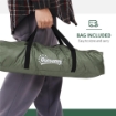 TENDA DA CAMPEGGIO 2 POSTI CON PORTA A CERNIERA, ZANZARIERA E FINESTRE A RETE, 206X152X110CM, VERDE