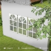 PARETI PER GAZEBO 3X3 O 3X4 CON FINESTRELLE INCLUSE, IN PLASTICA E TESSUTO OXFORD, 295X195 CM, BIANCO