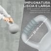 KETTLEBELL 10KG IN PVC E SABBIA METALLICA PER ALLENAMENTO SPALLE E BICIPITI, 22X22X29 CM, GRIGIO