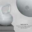 KETTLEBELL 10KG IN PVC E SABBIA METALLICA PER ALLENAMENTO SPALLE E BICIPITI, 22X22X29 CM, GRIGIO