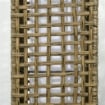LAMPADA SOLARE DA GIARDINO CON PANNELLO DI RICARICA, IN ACCIAIO E RATTAN, 15.5X15.5X69 CM, NERO E MARRONE