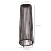 LANTERNA SOLARE DA GIARDINO CON LUCE LED IN RATTAN E METALLO , Ø21.5X61CM, MARRONE