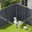 SET 2 PARETI GAZEBO 3X3 E 3X6 M IN TESSUTO OXFORD CON PORTE A CERNIERA, 295X195 CM, GRIGIO SCURO