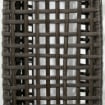 LAMPADA SOLARE DA GIARDINO CON PANNELLO DI RICARICA, IN ACCIAIO E RATTAN, 21X21X78 CM, NERO E GRIGIO