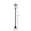 SET 2 LAMPIONI SOLARI PER GIARDINO CON 2 LED E ACCENSIONE AUTOMATICA, NERO