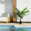 PIANTA ARTIFICIALE PALMA CYCAS ALTA 123CM PER INTERNO ED ESTERNO CON VASO INCLUSO