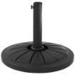 BASE PER OMBRELLONE ROTONDA Ø43CM DA 13KG IN CEMENTO PER PALI DA 38MM E 48MM, NERO