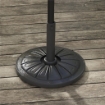 BASE PER OMBRELLONE ROTONDA Ø43CM DA 13KG IN CEMENTO PER PALI DA 38MM E 48MM, NERO