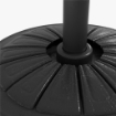 BASE PER OMBRELLONE ROTONDA Ø43CM DA 13KG IN CEMENTO PER PALI DA 38MM E 48MM, NERO