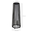 LANTERNA SOLARE DA GIARDINO LED CON PANNELLO DI RICARICA IN RATTAN E METALLO , Ø21.5X61CM, NERO