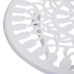 SET DA GIARDINO 3 PEZZI IN ALLUMINIO CON 2 SEDIE 42.5X47.5X89 CM E TAVOLINO ROTONDO Ø60X67 CM, BIANCO