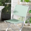 SET DA GIARDINO 3PZ PIEGHEVOLI IN ALLUMINIO CON 2 SEDIE 47X54X83 CM E TAVOLO 70X70X72 CM, VERDE