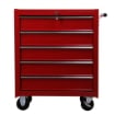 CARRELLO CASSETTIERA PORTA UTENSILI PER OFFICINA, ROSSO, 67.5X33X77CM