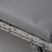 DIVANO DA GIARDINO 2 POSTI IN RATTAN CON IMBOTTITURA E BRACCIOLI RIBALTABILI, 129X63X67CM, GRIGIO
