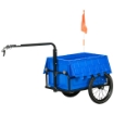 RIMORCHIO BICI AD ALTEZZA REGOLABILE CON BOX PORTAOGGETTI DA 65L IN PLASTICA, IN ACCIAIO, 145X61X76/81 CM, BLU