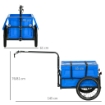 RIMORCHIO BICI AD ALTEZZA REGOLABILE CON BOX PORTAOGGETTI DA 65L IN PLASTICA, IN ACCIAIO, 145X61X76/81 CM, BLU