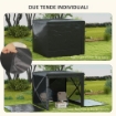 GAZEBO DA GIARDINO 2X2.5 M PIEGHEVOLE CON TENDE E ZANZARIERE, BORSA DI TRASPORTO, NERO