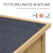 CASETTA DA GIARDINO IN LEGNO DI ABETE CON TETTO IN BITUME IMPERMEABILE, 87X46.5X96.5CM