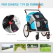 CARRELLO TRASPORTO CANI SOTTO I 30KG CON 2 INGRESSI, FINESTRE A RETE E TETTO APRIBILE, 150X82X98-108CM