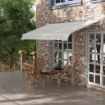 TENDA DA SOLE A BRACCI REGOLABILE 5°-35° IN ALLUMINIO E POLIESTERE, 200X250 CM, CREMA