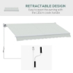 TENDA DA SOLE A BRACCI REGOLABILE 5°-35° IN ALLUMINIO E POLIESTERE, 200X250 CM, CREMA