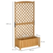FIORIERA DA ESTERNO IN LEGNO D'ABETE CON DESIGN VERTICALE RIALZATO, 90X45X180 CM, GIALLO