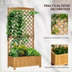 FIORIERA DA ESTERNO IN LEGNO D'ABETE CON DESIGN VERTICALE RIALZATO, 90X45X180 CM, GIALLO