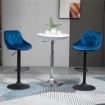 SET 2 SGABELLI DA BAR DI DESIGN GIREVOLI CON ALTEZZA REGOLABILE - BLU