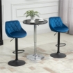 SET 2 SGABELLI DA BAR DI DESIGN GIREVOLI CON ALTEZZA REGOLABILE - BLU