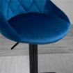 SET 2 SGABELLI DA BAR DI DESIGN GIREVOLI CON ALTEZZA REGOLABILE - BLU