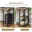 SCRIVANIA DOPPIA CON SCAFFALI E MENSOLA PER MONITOR IN STILE INDUSTRIALE, SCRIVANIA CON LIBRERIA SALVASPAZIO PER UFFICIO E STUDIO IN METALLO E MDF, 200X53X100CM, NERO MARRONE