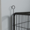 RECINTO PER CANI PIEGHEVOLE IN METALLO, PER INTERNO ED ESTERNO CON PORTA E PICCHETTI, 82X82X60CM GRIGIO