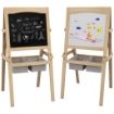 LAVAGNA PER BAMBINI CON CAVALLETTO 3 IN 1 E CESTINI, ETÀ 3-6 ANNI, 58X50.5X109CM, COLOR LEGNO