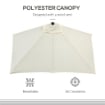 OMBRELLONE DA PARETE MEZZALUNA SALVASPAZIO CON APERTURA A MANOVELLA, BEIGE