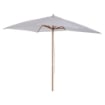 OMBRELLONE DA GIARDINO 2X3 IN LEGNO LACCATO CON COPERTURA RIMOVIBILE, BIANCO