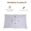 OMBRELLONE DA GIARDINO 2X3 IN LEGNO LACCATO CON COPERTURA RIMOVIBILE, BIANCO